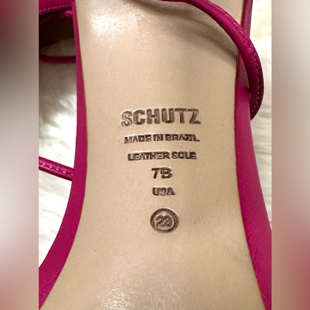 Schutz Dive Nappa Leather Hot Pink - Nappa Leather Size 7 - Picture 10 of 13